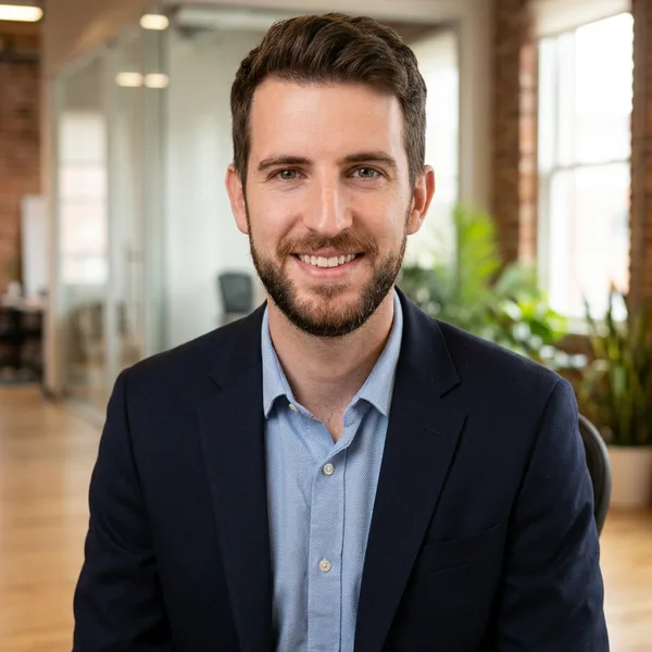 Smart Casual AI headshot example — same person generated in smart casual style